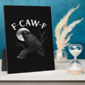Gothic F-Caw-F Humor Grappige Kraai Fotoplaat (Zijkant)