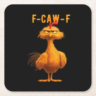 Gothic F-Caw-F Kraai Grappige Humor Kartonnen Onderzetters