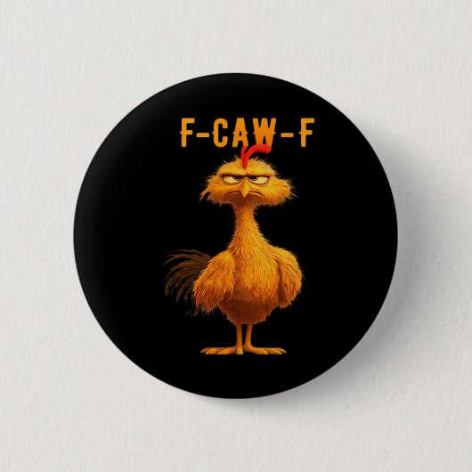 Gothic F-Caw-F Kraai Grappige Humor Ronde Button 5,7 Cm (Voorkant)