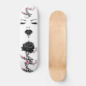 Gothic Face Black Roos zorgt ervoor dat vloeibaar  Persoonlijk Skateboard (Voorkant)