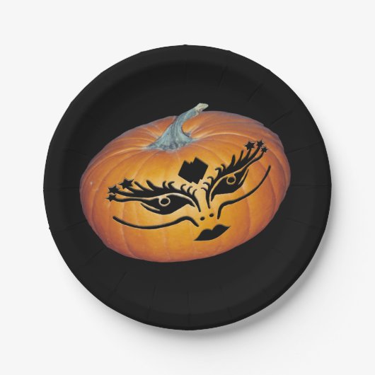 Gothic Face Jack-O-Lantern Papieren Bordje (Voorkant)
