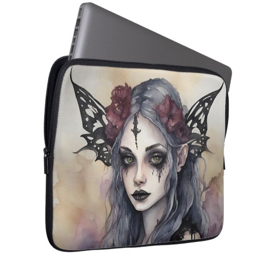 Gothic Fae Laptop Sleeve (Voorkant Rechts)