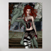 Gothic Fae Series BRIDGETTE Fantasy Art Poster (Voorkant)