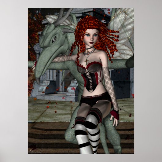 Gothic Fae Series BRIDGETTE Fantasy Art Poster (Voorkant)