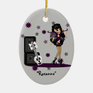 Gothic Faerie met Skull Guitar Keramisch Ornament