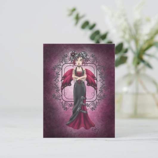 Gothic Faery Card Briefkaart (Staand voorkant)