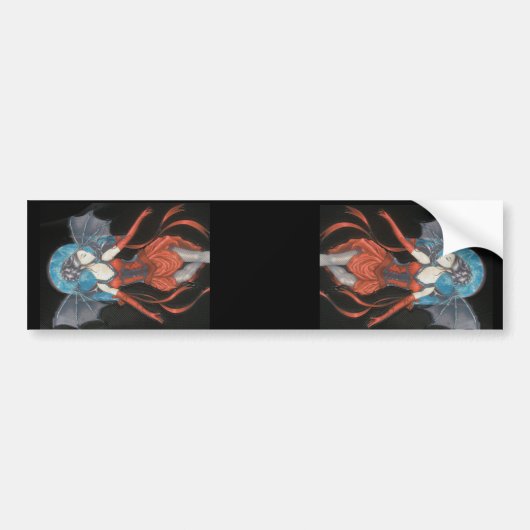 Gothic Fairies x 2 Bumpersticker (Voorkant)