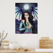Gothic Fairy and Dragon Poster Molly Harrison (Keuken)