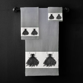 Gothic Fairy Black Gown | Vampy Gothic Glam Sheen Bad Handdoek