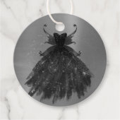 Gothic Fairy Black Gown | Vampy Gothic Glam Sheen Bedankjes Labels (Voorkant)
