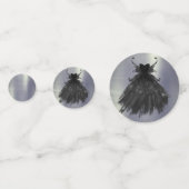 Gothic Fairy Black Gown | Vampy Gothic Glam Sheen Confetti (Voorkanten)