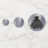 Gothic Fairy Black Gown | Vampy Gothic Glam Sheen Confetti (Achterkanten)