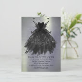 Gothic Fairy Black Gown | Vampy Gothic Glam Sheen Kaart (Staand voorkant)