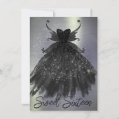 Gothic Fairy Black Gown | Vampy Gothic Glam Sheen Kaart (Voorkant)