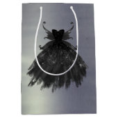 Gothic Fairy Black Gown | Vampy Gothic Glam Sheen Medium Cadeauzakje (Voorkant)