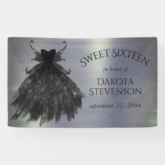 Gothic Fairy Black Gown | Vampy Gothic Glam Sheen Spandoek (Horizontaal)