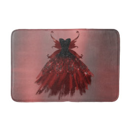 Gothic Fairy Crimson Gown | Deep Radiant Red Sheen Badmat