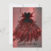 Gothic Fairy Crimson Gown | Deep Radiant Red Sheen Kaart (Voorkant)