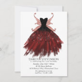Gothic Fairy Crimson Gown | Deep Radiant Red Sheen Kaart (Voorkant)