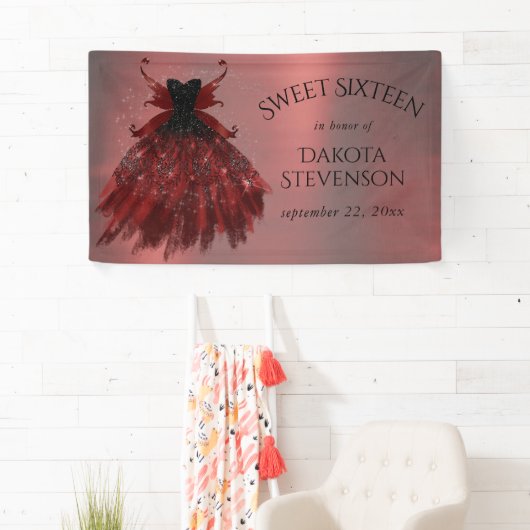 Gothic Fairy Crimson Gown | Deep Radiant Red Sheen Spandoek (Insitu)