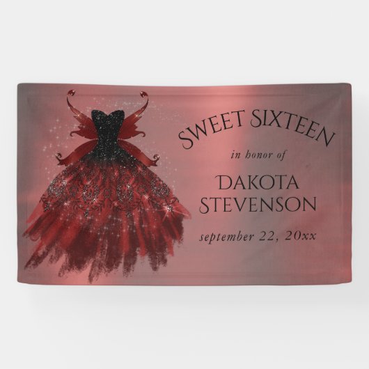 Gothic Fairy Crimson Gown | Deep Radiant Red Sheen Spandoek (Horizontaal)