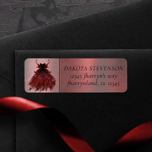 Gothic Fairy Crimson Gown stralingsrood adres Etiket