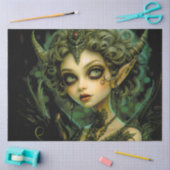 Gothic Fairy Demon met hoorns Halloween Tissuepapier (Craft)