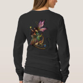 Gothic Fairy Draak Lange Mouwen T-Shirt (Achterkant)