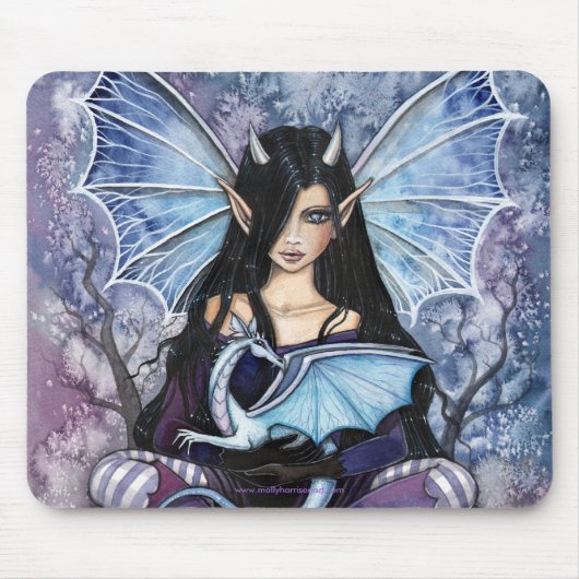 Gothic Fairy Dragon Mousepad van Molly Harrison Muismat (Voorkant)