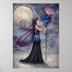 Gothic Fairy Dragon Poster Print door Molly Harris