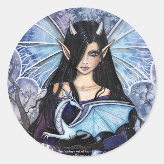 Gothic Fairy Dragon Stickers door Molly Harrison (Voorkant)