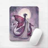 Gothic Fairy en Dragon Mousepad Muismat (Met muis)