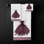 Gothic Fairy Fuchsia Gown | Punk Roze Magenta Bad Handdoek
