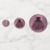 Gothic Fairy Fuchsia Gown | Punk Roze Magenta Confetti (Voorkanten)