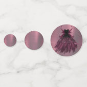 Gothic Fairy Fuchsia Gown | Punk Roze Magenta Confetti (Achterkanten)