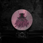 Gothic Fairy Fuchsia Gown | Punk Roze Magenta Ronde Klok