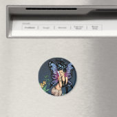 Gothic Fairy Grave Sitting with Tears by Al Rio Magneet (Insitu (Vaatwasser))