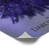 Gothic Fairy Indigo Gown | Dark Royal Paarse Sheen Poster (Hoek)