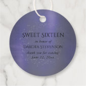 Gothic Fairy Indigo Gown | Deep Royal Paarse Sheen Bedankjes Labels (Achterkant)