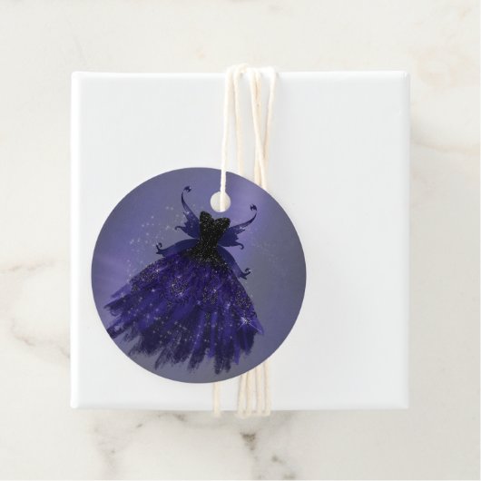 Gothic Fairy Indigo Gown | Deep Royal Paarse Sheen Bedankjes Labels (In situ)