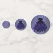 Gothic Fairy Indigo Gown | Deep Royal Paarse Sheen Confetti (Voorkanten)