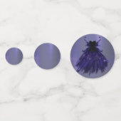 Gothic Fairy Indigo Gown | Deep Royal Paarse Sheen Confetti (Achterkanten)
