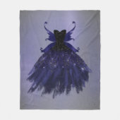 Gothic Fairy Indigo Gown | Deep Royal Paarse Sheen Fleece Deken (Voorkant)