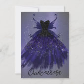 Gothic Fairy Indigo Gown | Deep Royal Paarse Sheen Kaart (Voorkant)