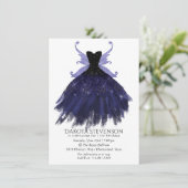 Gothic Fairy Indigo Gown | Deep Royal Paarse Sheen Kaart (Staand voorkant)