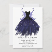 Gothic Fairy Indigo Gown | Deep Royal Paarse Sheen Kaart (Voorkant)