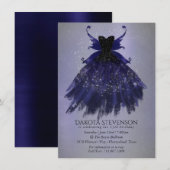 Gothic Fairy Indigo Gown | Deep Royal Paarse Sheen Kaart (Voorkant / Achterkant)