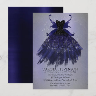 Gothic Fairy Indigo Gown   Deep Royal Paarse Sheen Kaart