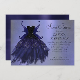 Gothic Fairy Indigo Gown   Deep Royal Paarse Sheen Kaart