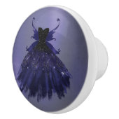 Gothic Fairy Indigo Gown | Deep Royal Paarse Sheen Keramische Knop (Rechts)